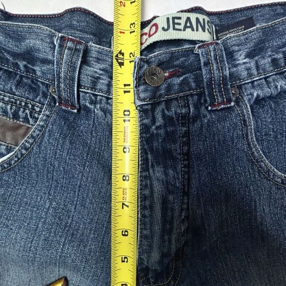 VTG Paco Jeans Carpenter Men's 32X28 Skate Baggy Dark Logo Y2K Faux Leather GUC‎ - Picture 6 of 12